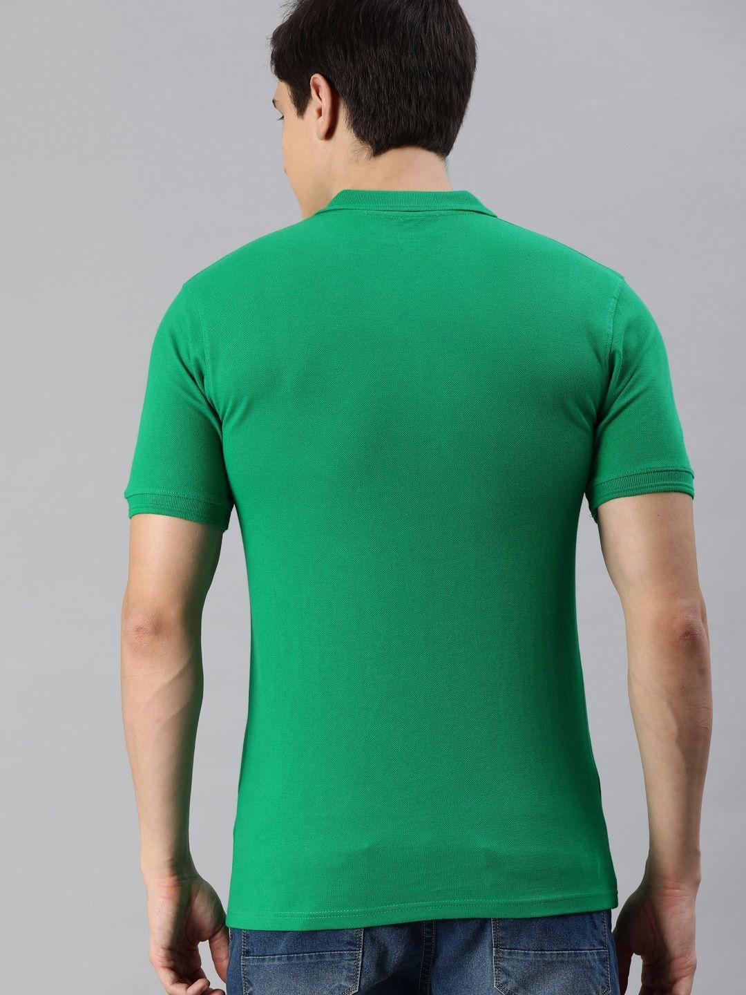 Cotton Blend Solid Half Sleeves Polo T-Shirt
