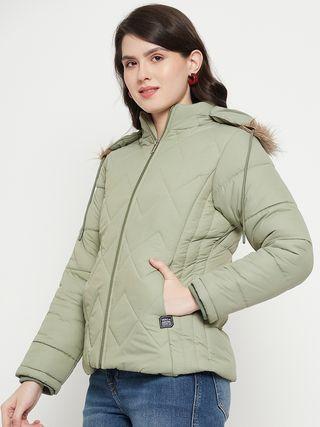 Women's Winter Wear Solid Parka Jacket